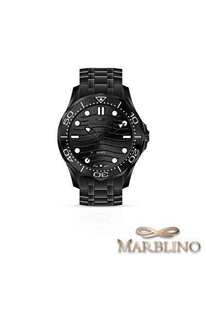 marblino Marblino (Marblino) All Black Watch (Full Black), Black Steel Bracel...