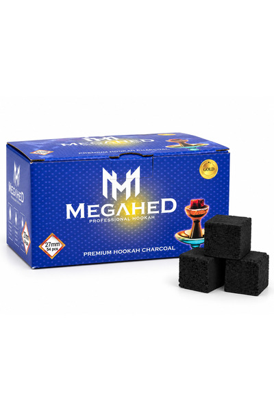 MEGAHED Gold Professional Hookah Nargile Kömürü 27 mm – 54 Adet