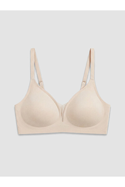 LC Waikiki Vizyon New Season Ecru Triangle Bra with Removable Pads