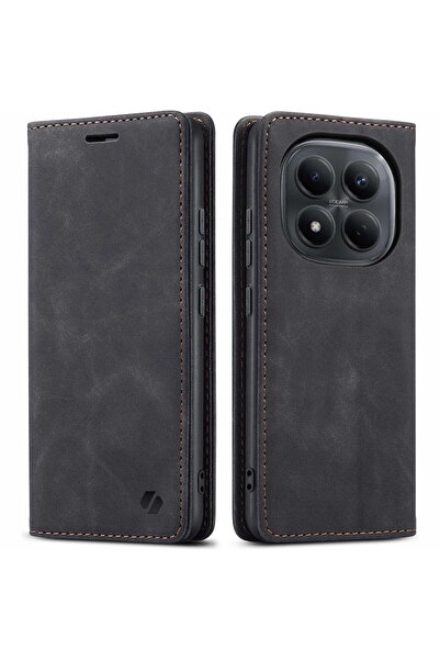 spacecase Θήκη Xiaomi Redmi Note 15 Pro 5G Wallet Πορτοφόλι - Black