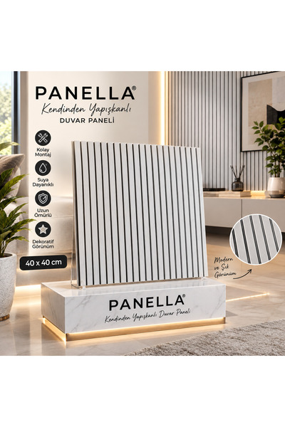 PANELLA | Kendinden Yapışkanlı Dekoratif Duvar Paneli – 40x40 cm