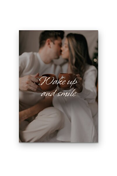 OEM Poster Decorativ Trezeste-te si Zambeste, Mesaj Motivational, Carton 250g...