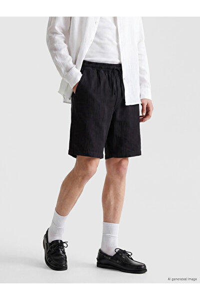 LC Waikiki Peak New Season Black Relax Fit Men's Shorts