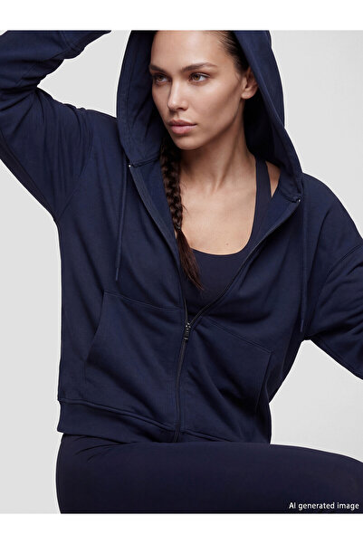 LC Waikiki Alita City Farkıyla Koor Sport Navy Blue Interlock Plain Women's Z...