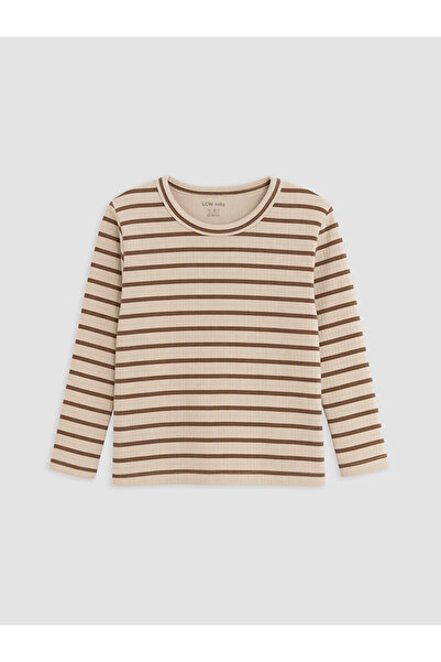 LC Waikiki Two Mt Shop Quality Lcw Baby Beige Striped Long Sleeve Baby Boy T-...