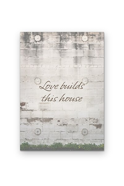 OEM Poster Decorativ Dragostea Cladeste Aceasta Casa, Design Minimalist, Cart...