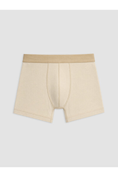 LC Waikiki Vizyon New Season Beige Cotton Flexible Men's Boxer