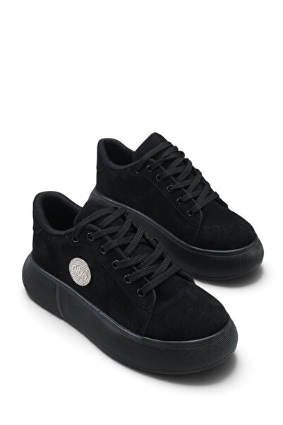 Riccon Astra Vera Kadın Sneaker 0012956 Süet Siyah Siyah