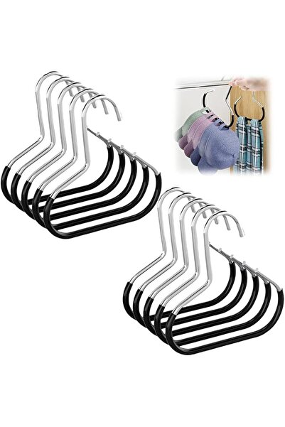 HASTHIP ®10 Pcs Wardrobe Hooks, Space Saving Wardrobe Organizer Metal Hangers...