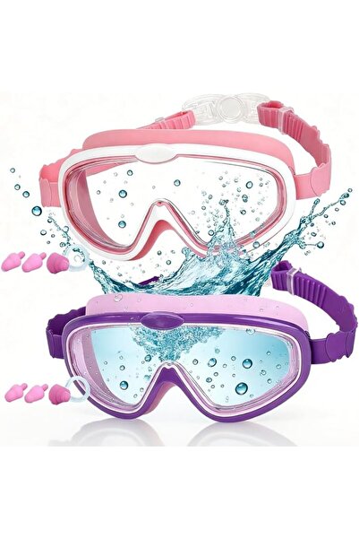 LYAROMIS 2 Sets of Children's Swimming Goggles, Suitable for Boys and Girls A...