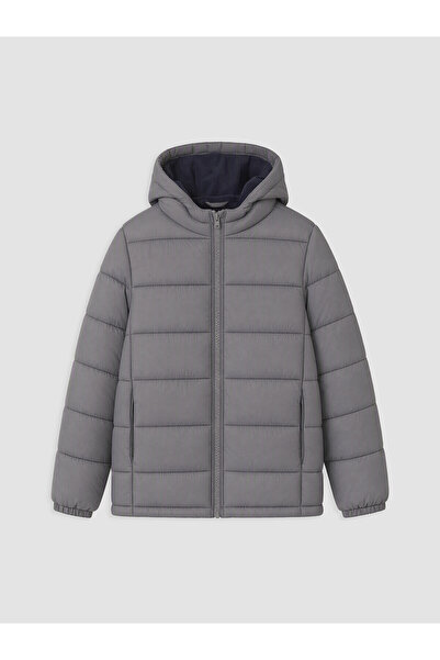 LC Waikiki Two Mt Shop Quality Gray Hooded Boys' Puffer Jacket