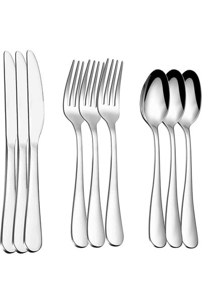 Generic 30 Pack Silverware Set, Stainless Steel Flatware Cutlery