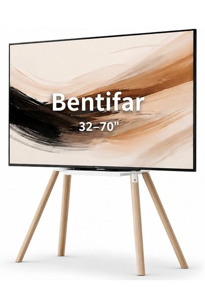 Bentifar حامل تلفزيون متحرك لشاشات مسطحة/منحنية بحجم 32-75 بوصة بدقة 4K، قابل...
