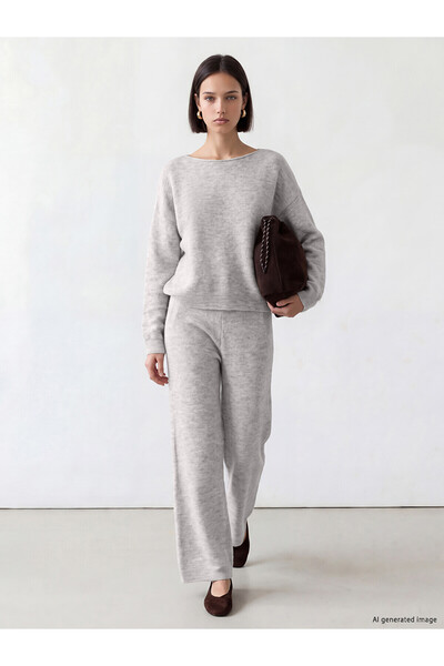 LC Waikiki Nevavm Lcw Comfort Gray Plain Standard & Regular Women's Sweatpant...