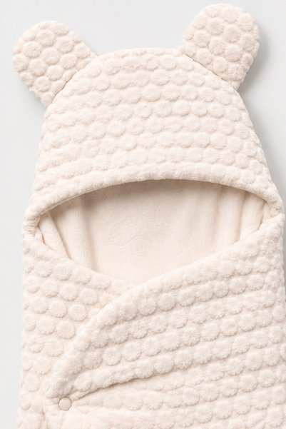 Bebitof 0-12 Months Inner Fiber Filled Outer Baby Swaddle & Blanket Winter Sleeping Bag