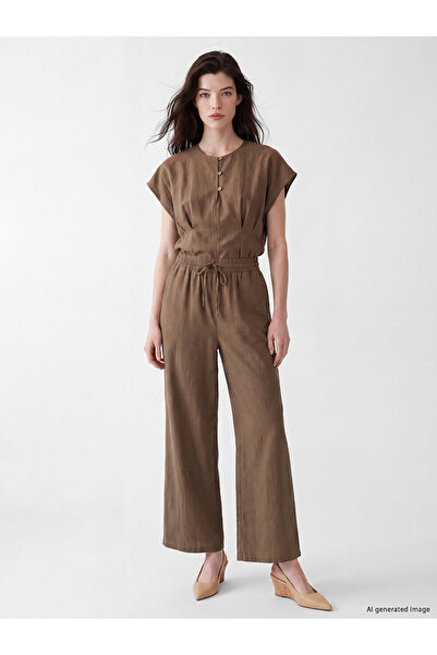 LC Waikiki Lcw Comfort Khaki Straight Trousers with Nevavm Difference
