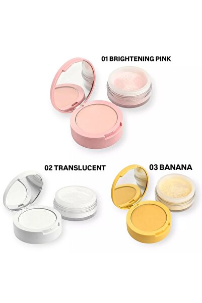 real beauty Dual-Use Powder Set Compact Powder & Loose Powder 3 Colors