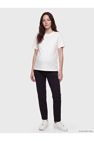 LC Waikiki Lcwaikiki Maternity Black Straight Pants with Nevavm Difference