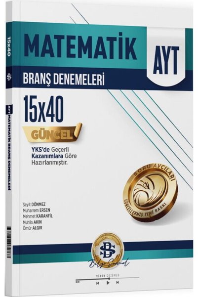 Bilgi Sarmal Yayınları AYT Matematik 15 x 40 Branş Denemeleri