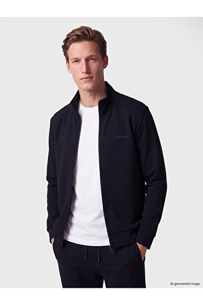 LC Waikiki Nevavm Farkıyla Southblue Navy Blue Interlock Plain Standard & Reg...
