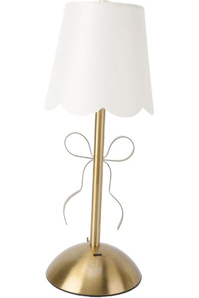 GENERAL Ginny Mini Bow-Shaped Table Lamp, Rechargeable Cordless Table Lamp, C...