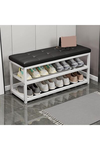XICEN Shoe Bench with Shoe Rack, Entryway Organizer Shelf with Padded Cushion...