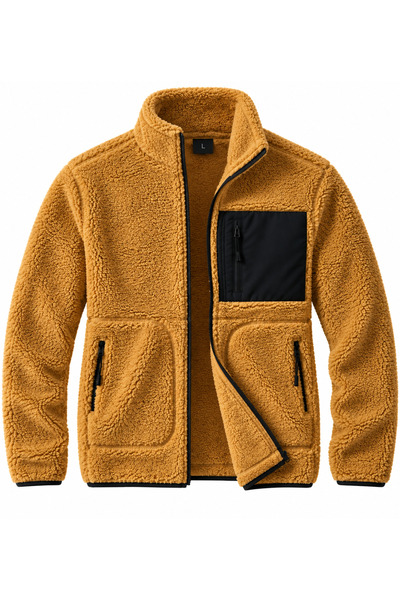 S&T Company Pelüş Ceket Unisex - Sıcacık Tutan Yün Kumaş