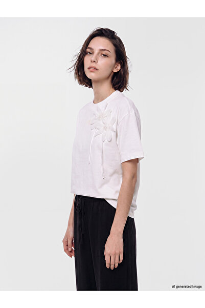 LC Waikiki Two Mt Shop Quality Lcw Modest White Combed Cotton Plain Loose & B...