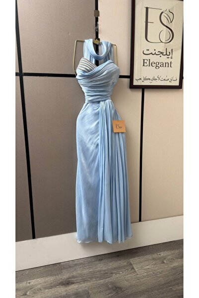 ELEGANTKSA Luxurious Soft Dress with a Feminine Sculpted Design, Made from So...