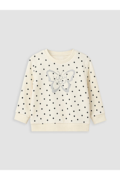 LC Waikiki Two Mt Shop Quality Ecru 3 Threaded Yarn Polka Dot Standard & Regu...