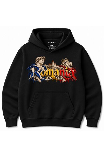 Rabona Fashion Romania Regal Spirit Lion & Castle Graphic Hoodie