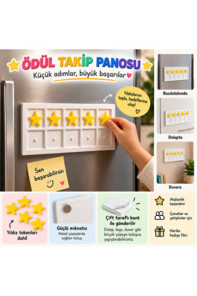 Tofu Çocuklar İçin Ödül Takip Panosu Magnet ve Yapışkanlı