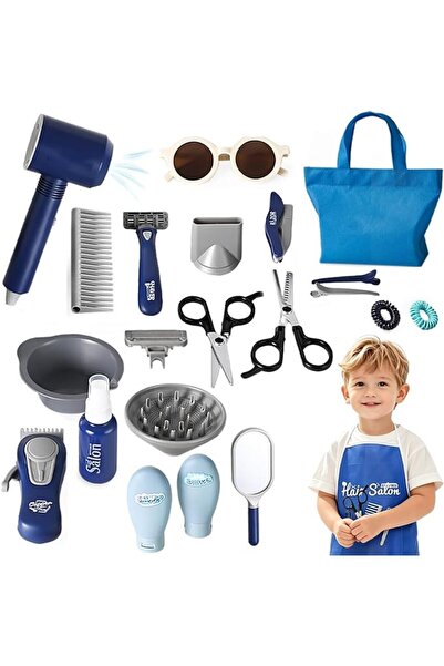 MASROO Barber Shop Pretend Play Toy, Kids Hair Salon Toys, Kids Shaving Kit f...