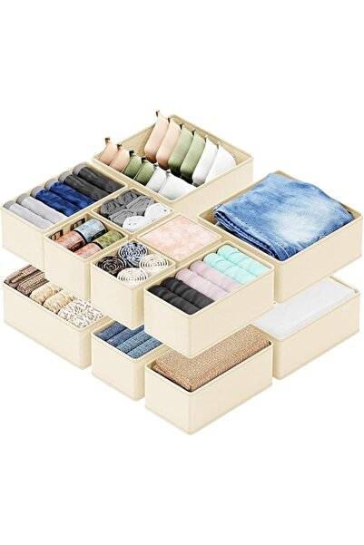 GENERAL Drawer Organizer Clothes, 12 Pack Dresser Organizer Bins for Nursery,...