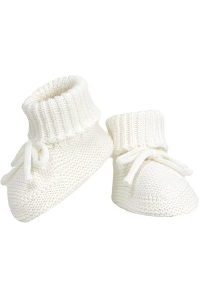 Bukela Knitted Baby Booties, Soft Yarn Pre-Walk Shoes with Adjustable Tie Clo...