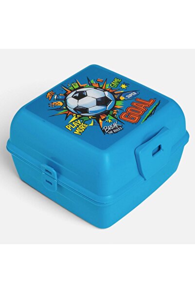 OEM Caserola din Plastic Patrata cu 4 Compartimente Albastra Minge de Fotbal ...