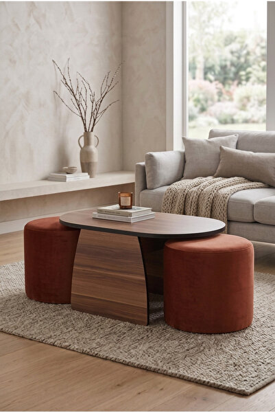 Forte Home Lumina Puflu Orta Sehpa