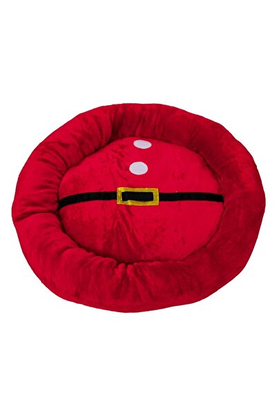 OEM Pat de Craciun Rosu cu Model Curea Costum Mos Craciun pentru Caini Ø60cm