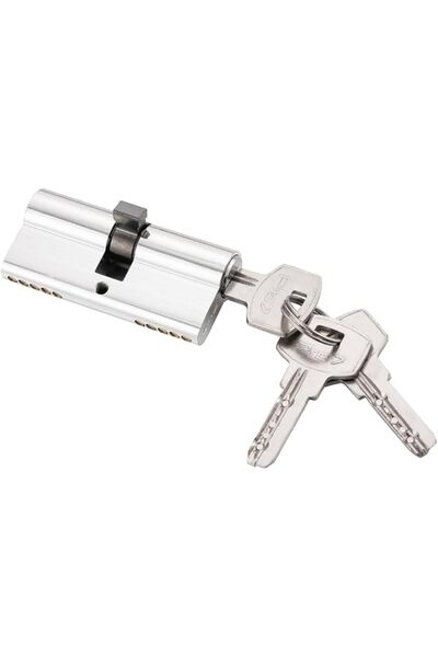 PRO707 PRO7 Copper 70mm Door Lock Cylinder with 3 Keys - Silver Euro Profile ...