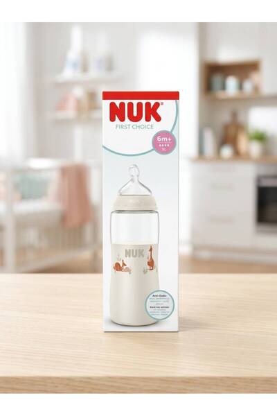 Nuk First Choice+ Koyu Kıvamlı Besinler İçin Silikon Emzikli Geniş Ağızlı Bib...