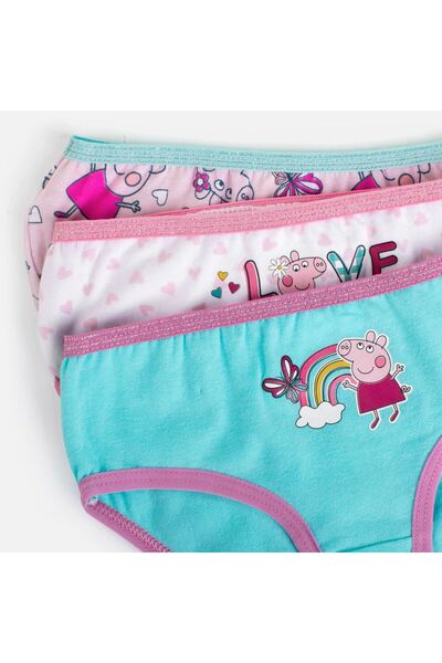 OEM Set Chiloti Colorati cu Imprimeu Peppa pentru Copii - 3 perechi 2-4 ani