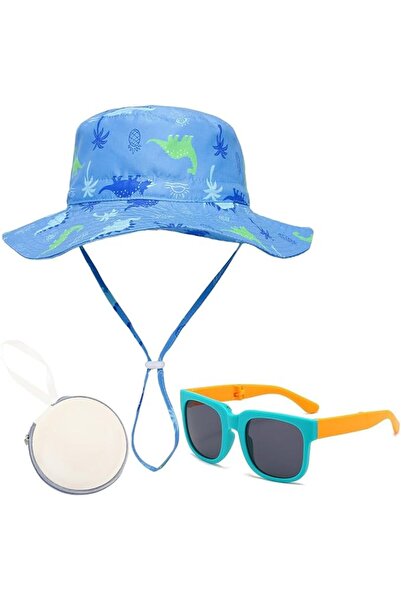 GENERAL [2 in 1] Kids Sun Hat with Sunglasses Toddler Bucket Hat with Wide Br...
