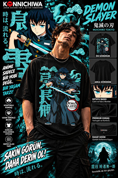 FG KONNİCHİWA Demon Slayer Akaza Tanjiro Nezuko Zenitsu Inosuke Sanemi Printe...