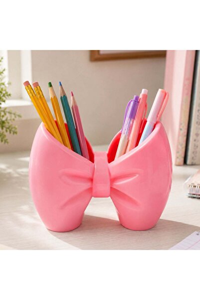 OEM Suport Creioane Fundita Roz din Plastic 15x7x11cm