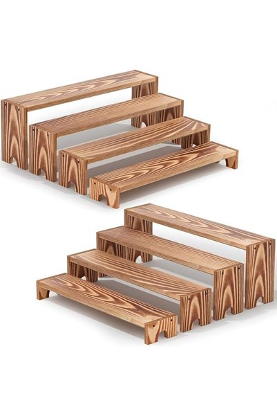 U-HOOME U HOOME 14 Inch Perfume Stand,Display Risers,8 Set Perfume Organizer ...