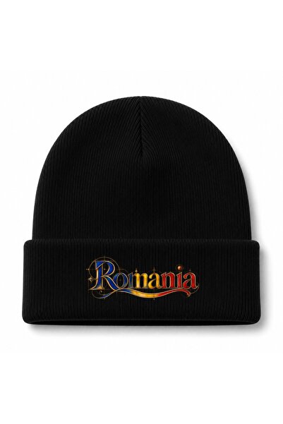 Rabona Fashion Ρουμανία Κομψή – Γραφική Σκούφος με Τρίχρωμο Καλλιτεχνικό Σχέδιο