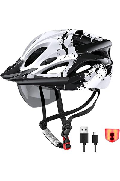 Generic Bike Helmet for Men Women, Lightweight Cycle Helmet with LED Light Ma...