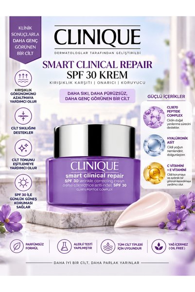 Clinique Smart Clinical Repair SPF 30 75 ml – Cildi Nemlendirici ve Kırışıklı...