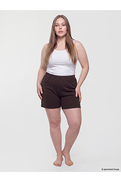 LC Waikiki Vizyon New Season Navy Blue Large Size Women's Shorts Leggings 2-Pack