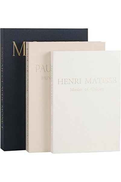 GENERAL Decorative Books Set of 3, Beautiful Linen Boxes Decor Coffee Table B...